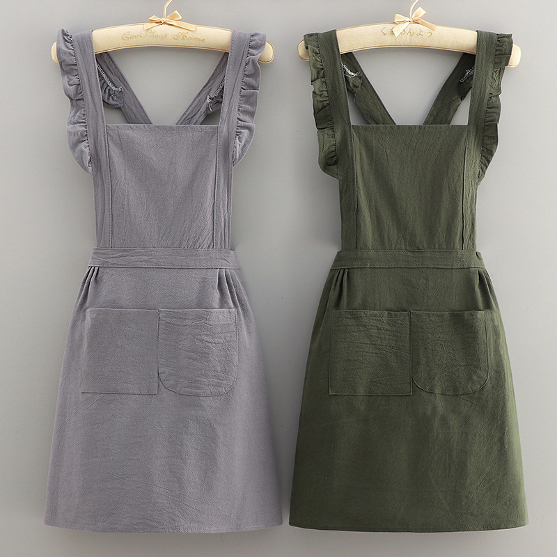 Home Cooking Restaurant - New Cooking Cotton Kitchen Aprons Breathable
