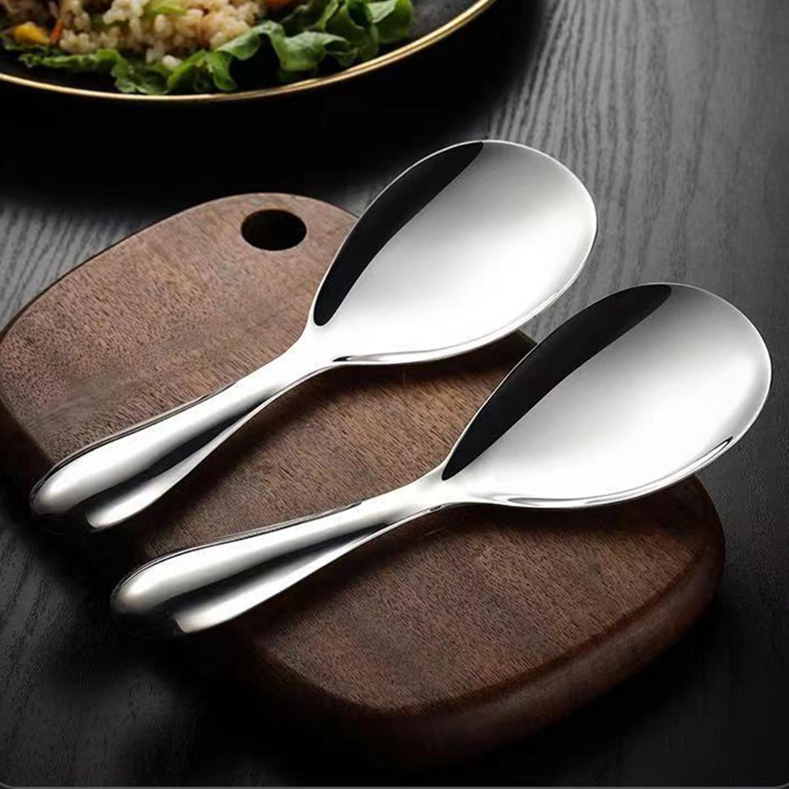 Home Cooking Meals - Stainless Steel Rice Spoon Paddle 20.5x7cm