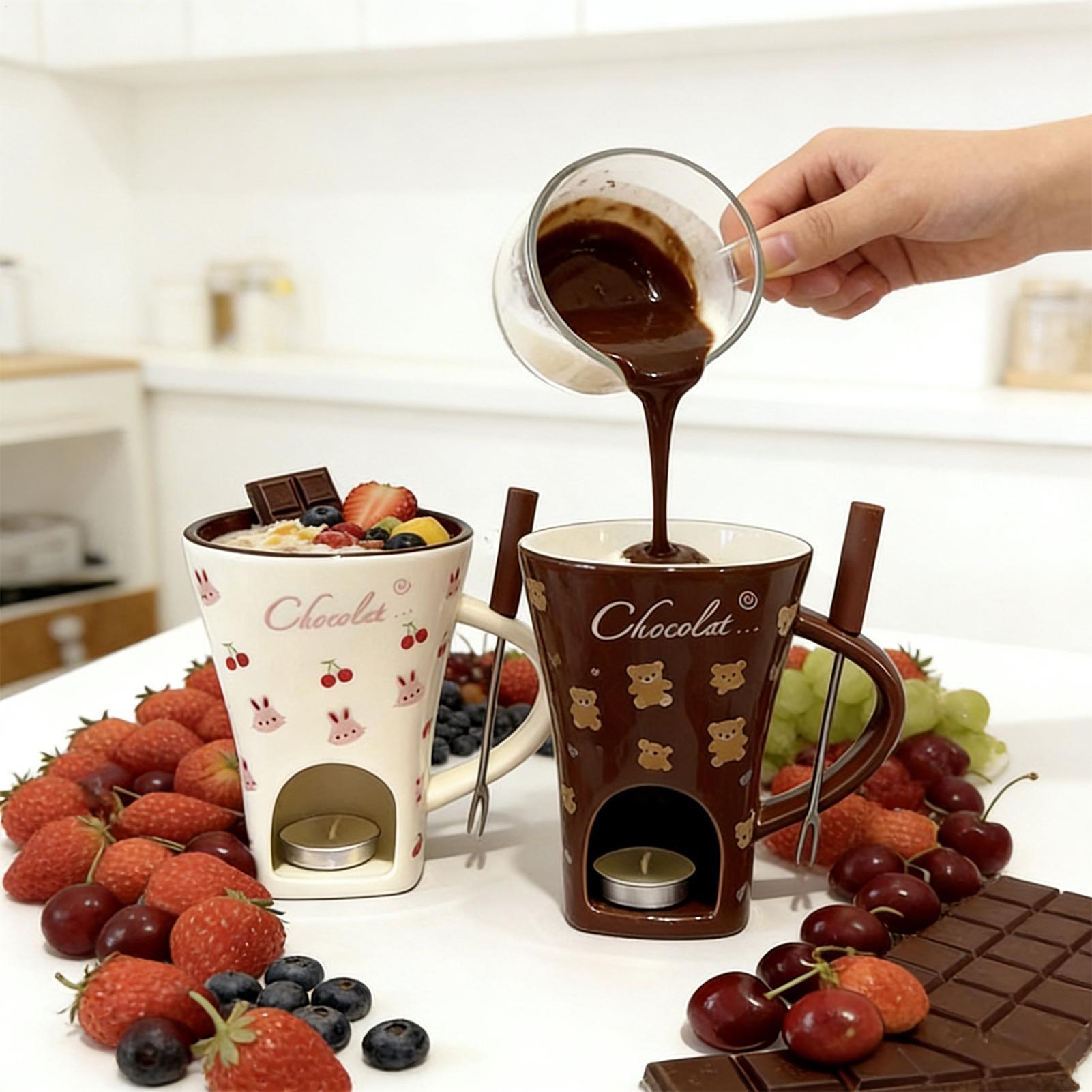 Chocolate Melting Cup 130ml Pe - Fondue Pot Ceramic 评论和价格