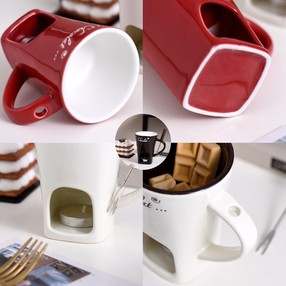 Ceramic Chocolate Melting Fond - Fondue Pot Ceramic 评论和价格