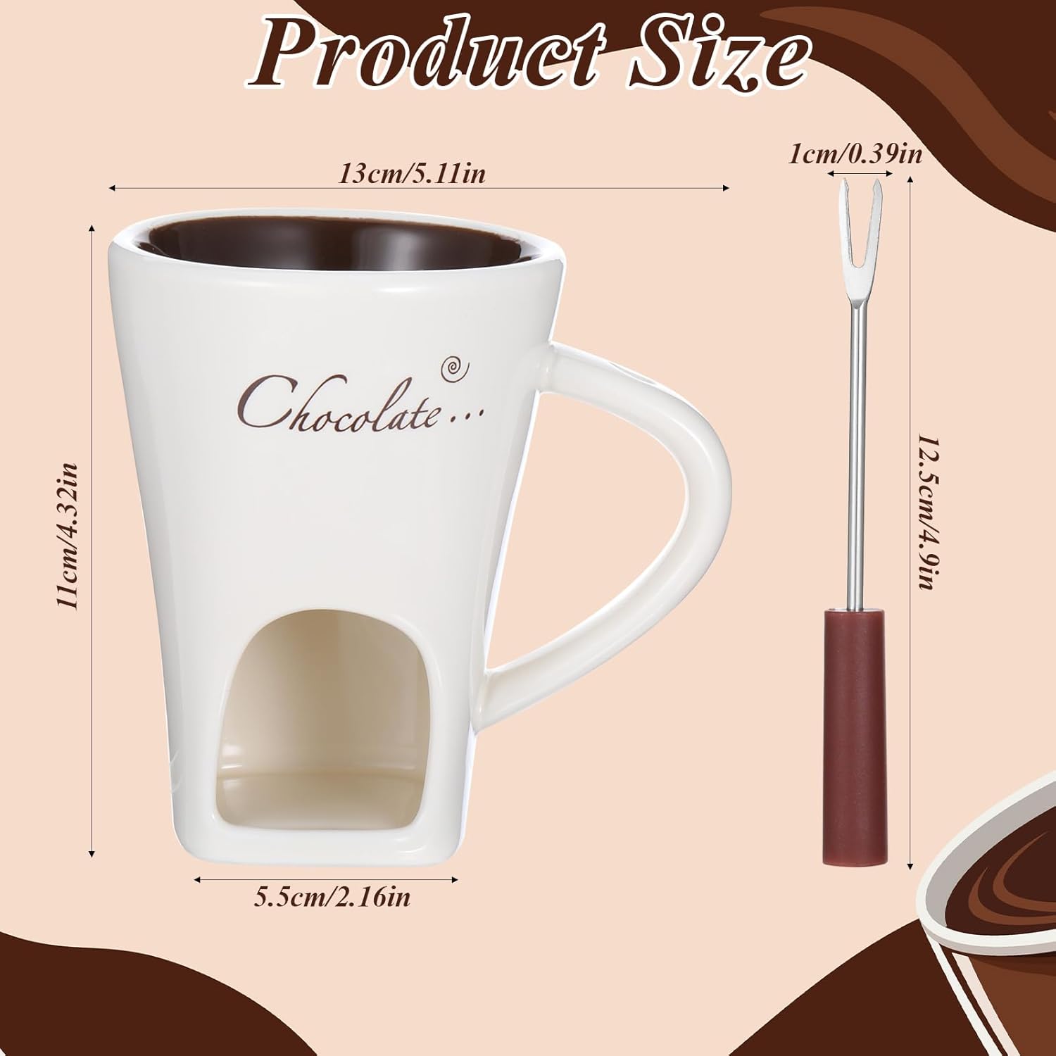 Sweet Ceramic Fondue Cup with  - Fondue Pot Ceramic 评论和价格
