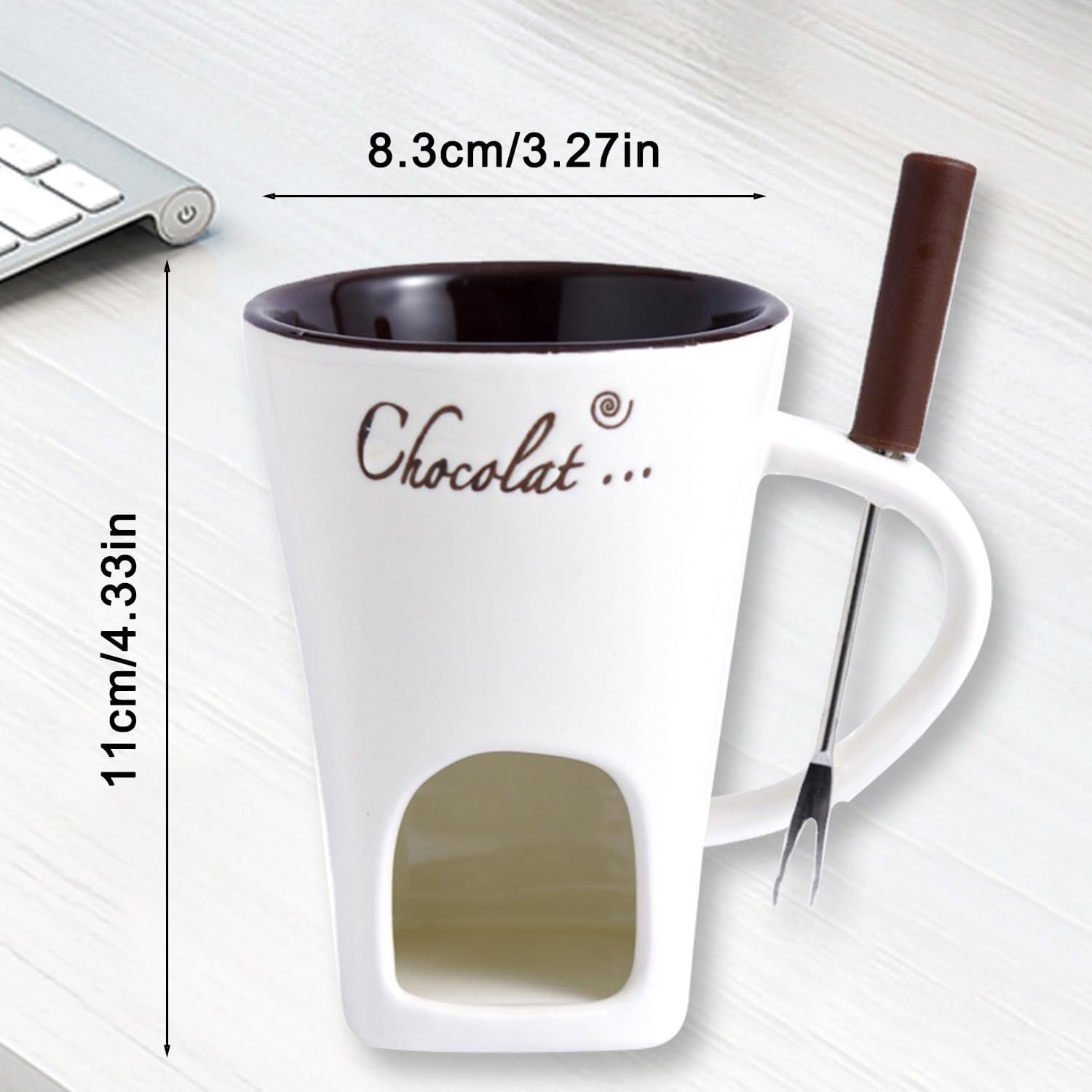 Ceramic Chocolate Fondue Mug C - Fondue Pot Ceramic 评论和价格