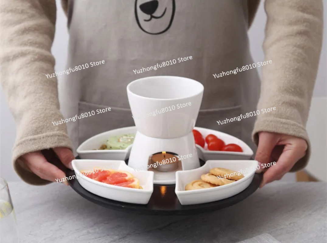 White Glazed Ceramic Chocolate - Fondue Pot Ceramic 评论和价格