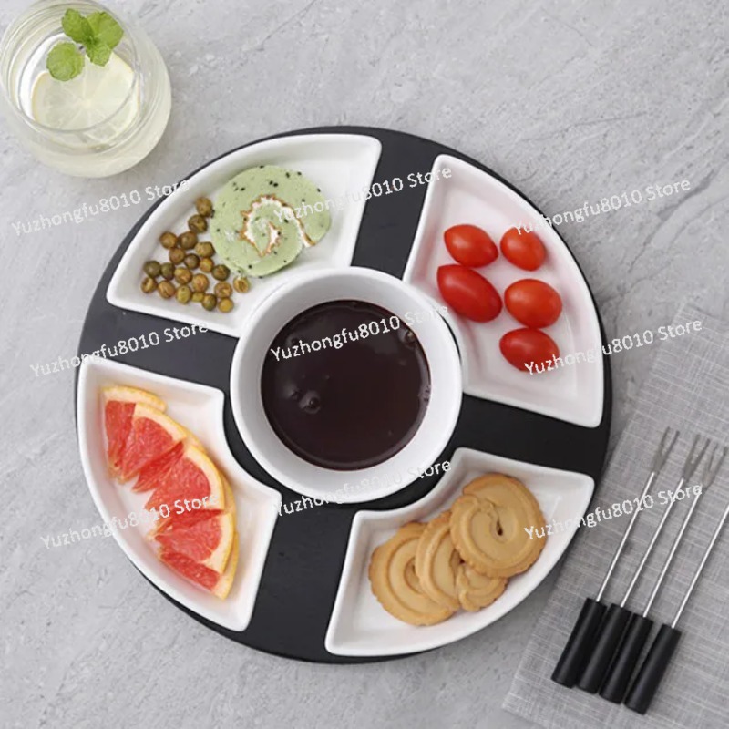 White Glazed Ceramic Chocolate - Fondue Pot Ceramic 评论和价格