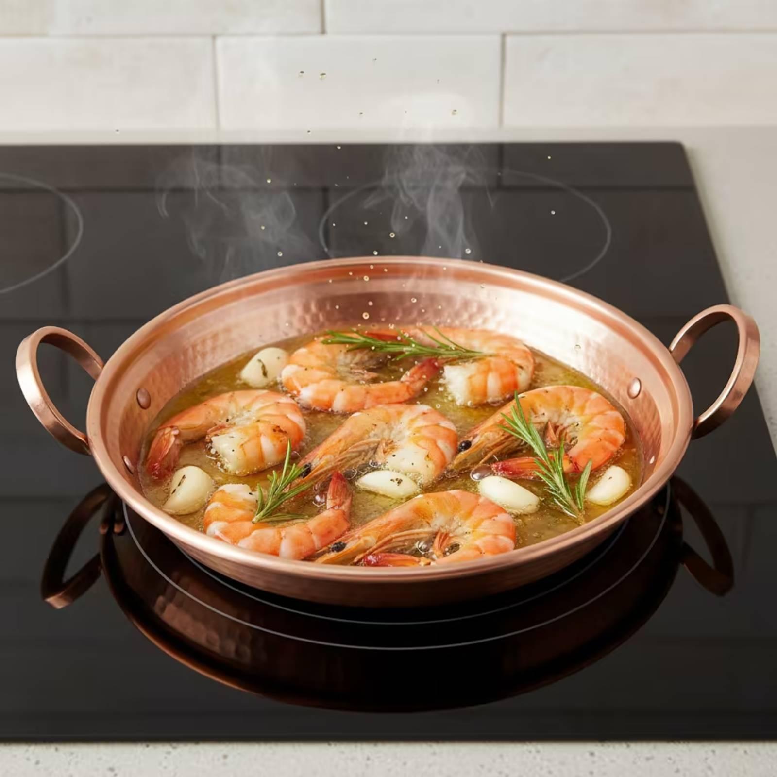 Copper Pan twoHandle Pan with  - Home Cooking Host 评论和价格
