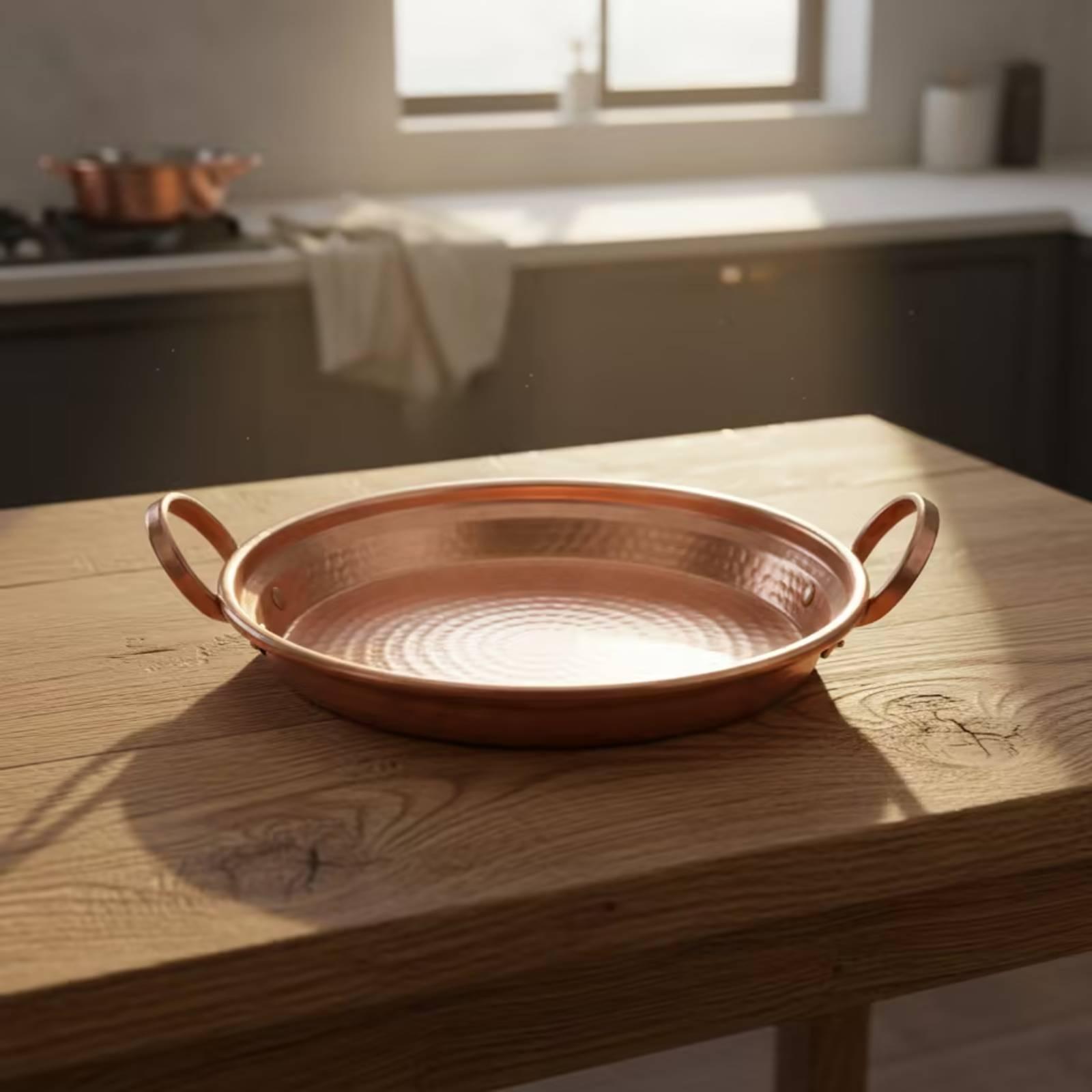 Copper Pan twoHandle Pan with  - Home Cooking Host 评论和价格