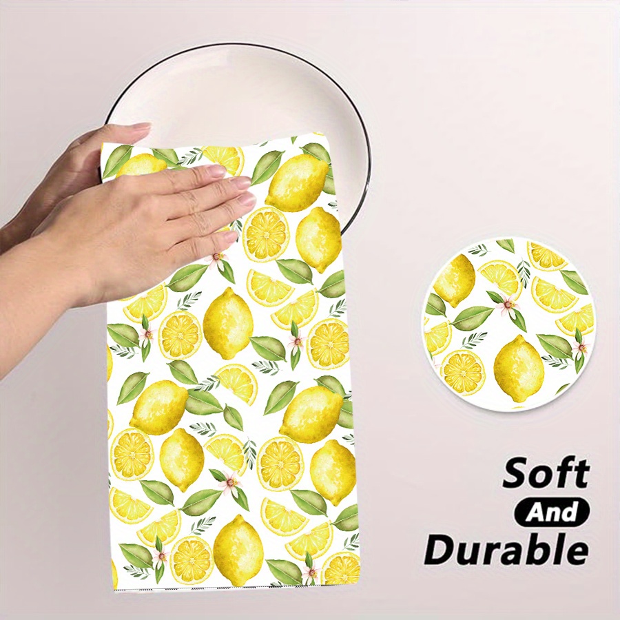 2Pcs, Lemon Wreath Kitchen Tow - Home Cooking Is The Best 评论和价格