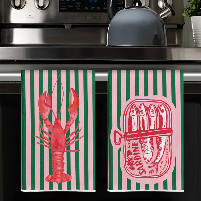2Pcs, American Retro Striped S - Home Cooking Is The Best 评论和价格