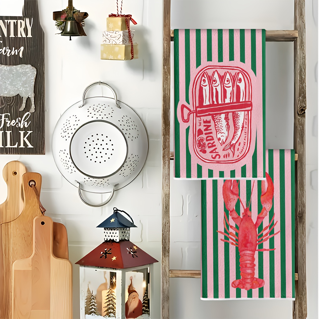 2Pcs, American Retro Striped S - Home Cooking Is The Best 评论和价格