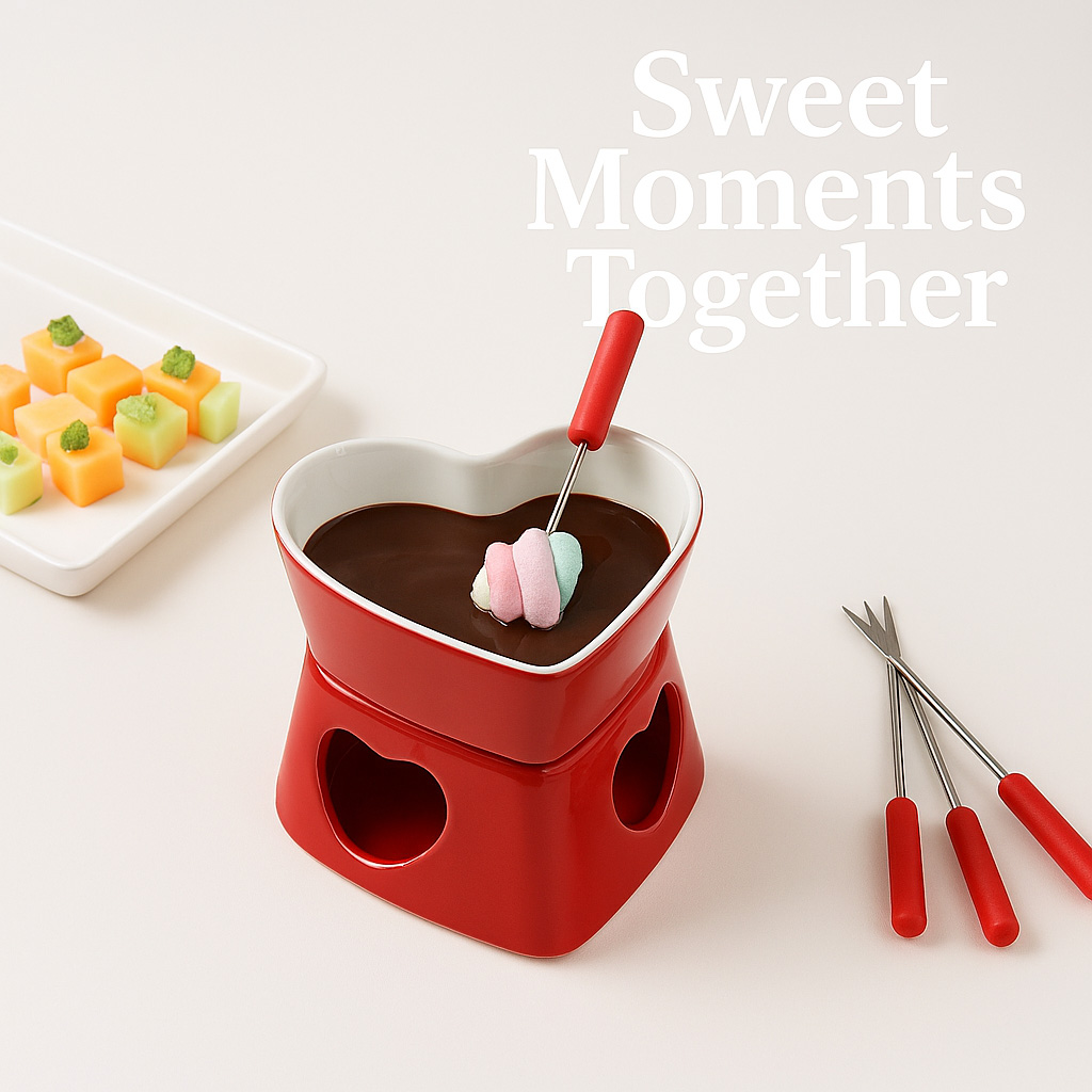 320ml Ceramic Heart-Shaped Fon - Fondue Pot Ceramic 评论和价格