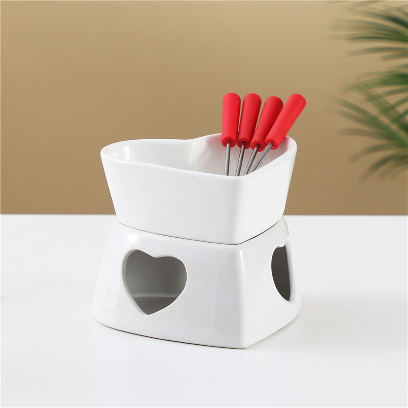 320ml Ceramic Heart-Shaped Fon - Fondue Pot Ceramic 评论和价格