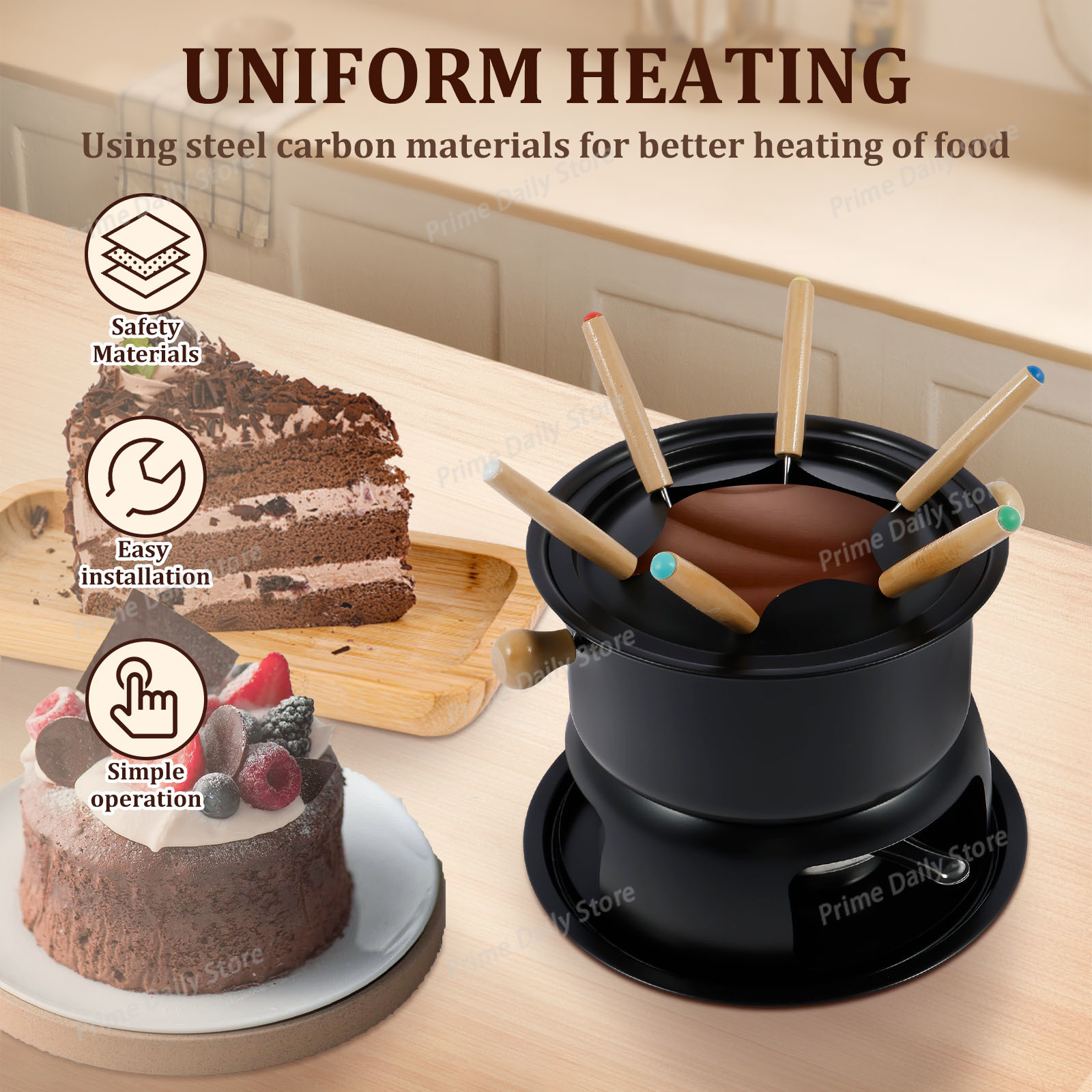 Ceramic Chocolate Fondue Pot w - Fondue Pot Ceramic 评论和价格