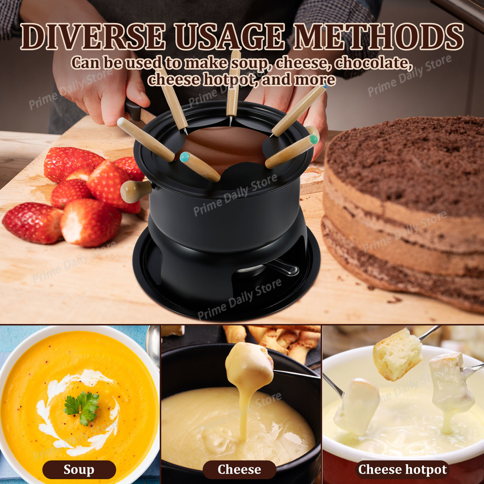 Ceramic Chocolate Fondue Pot w - Fondue Pot Ceramic 评论和价格
