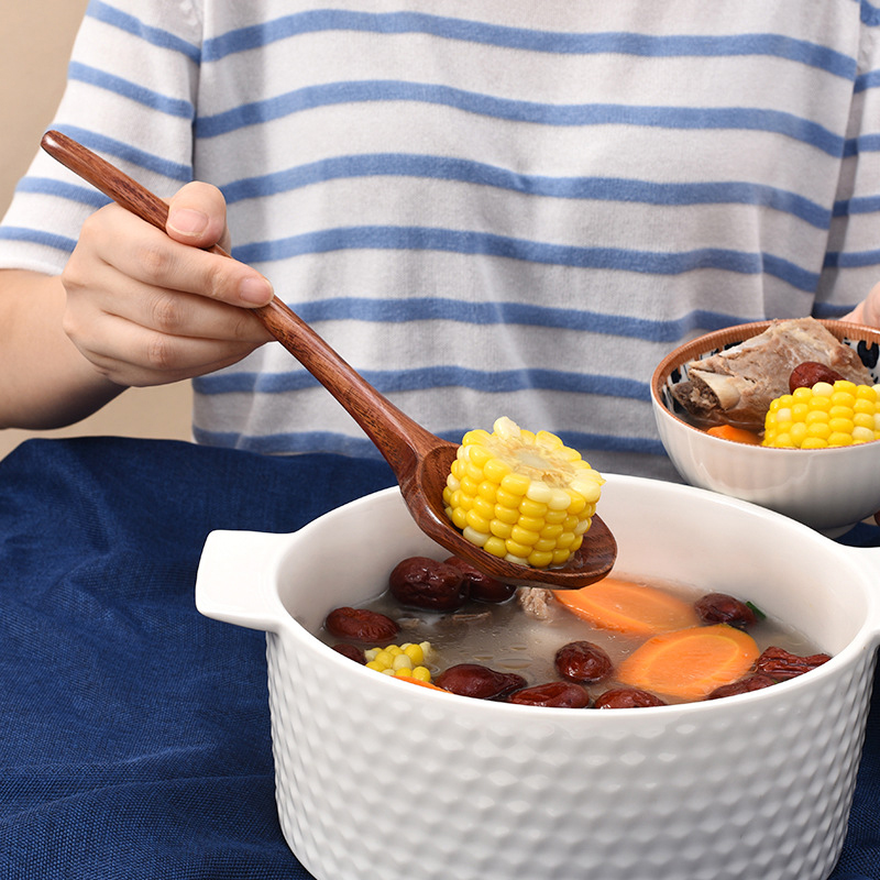 Long Handle Ramen Wooden Spoon - Home Cooking Meals 评论和价格