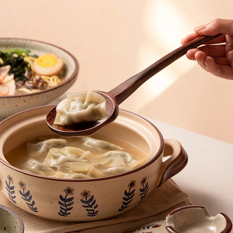 Long Handle Ramen Wooden Spoon - Home Cooking Meals 评论和价格