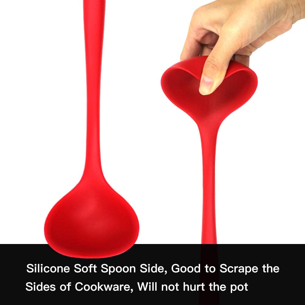 Silicone Ladles Soup Spoons No - Home Cooking Meals 评论和价格