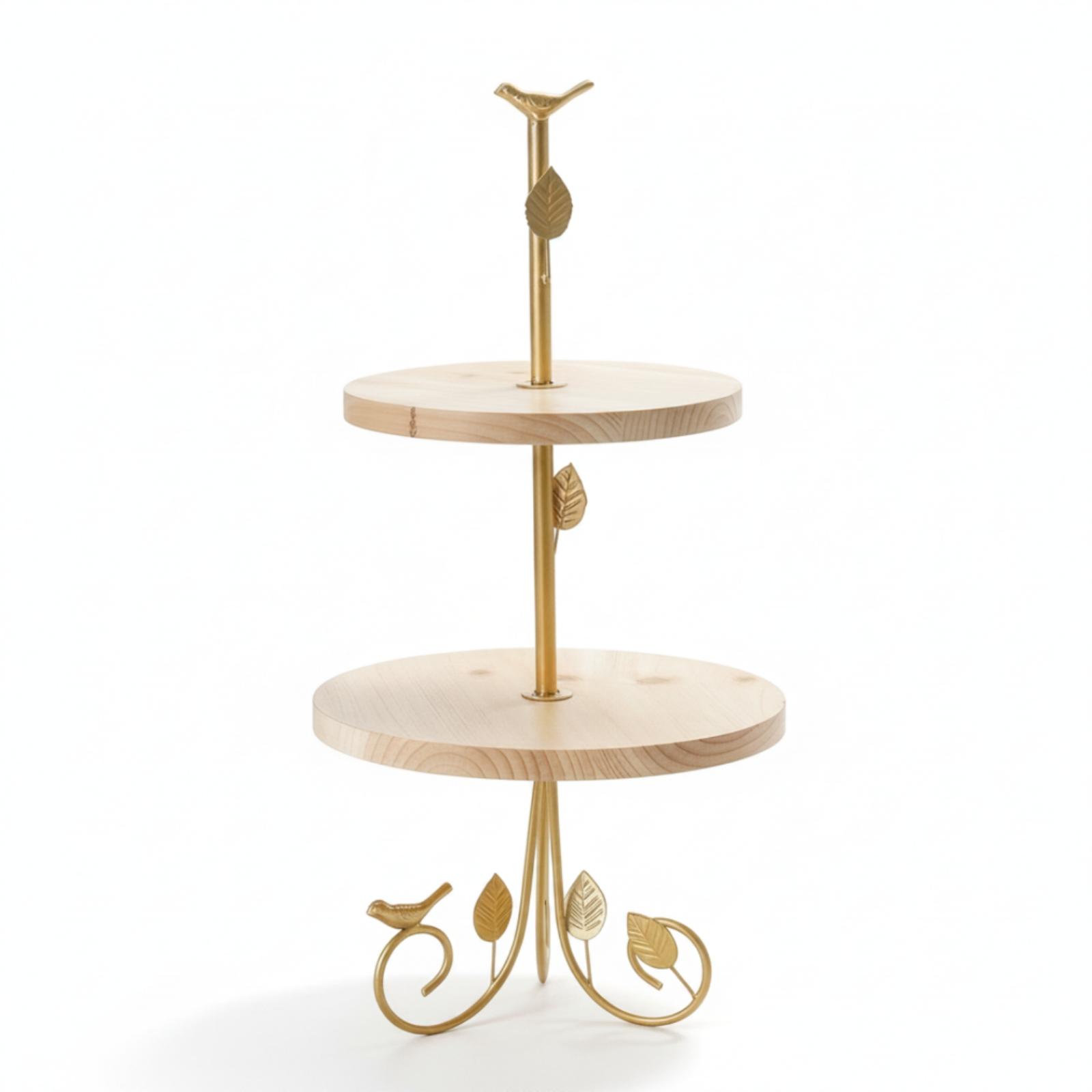 Two-Tier Dessert Stand Gold Cu - Home Cooking Host 评论和价格