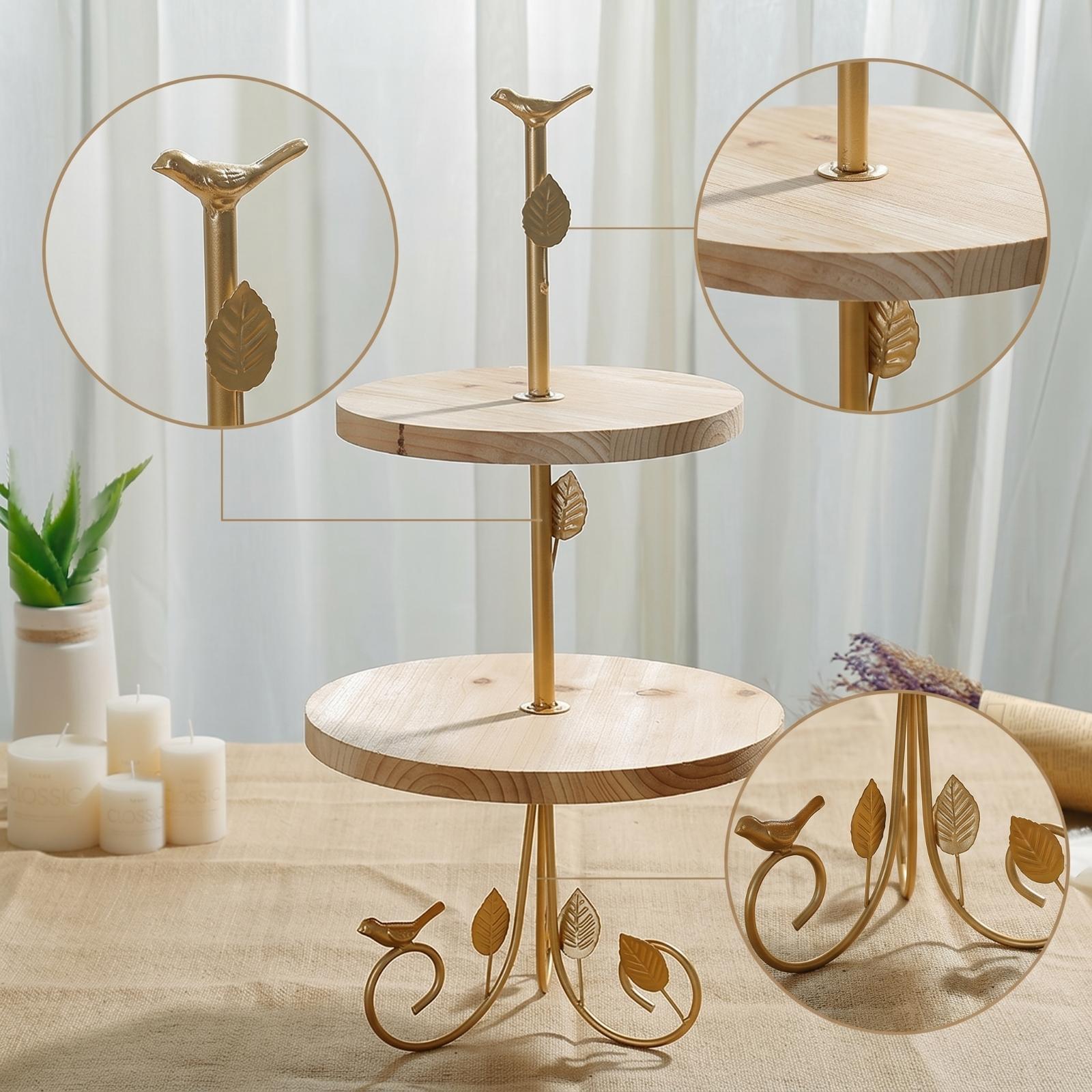 Two-Tier Dessert Stand Gold Cu - Home Cooking Host 评论和价格