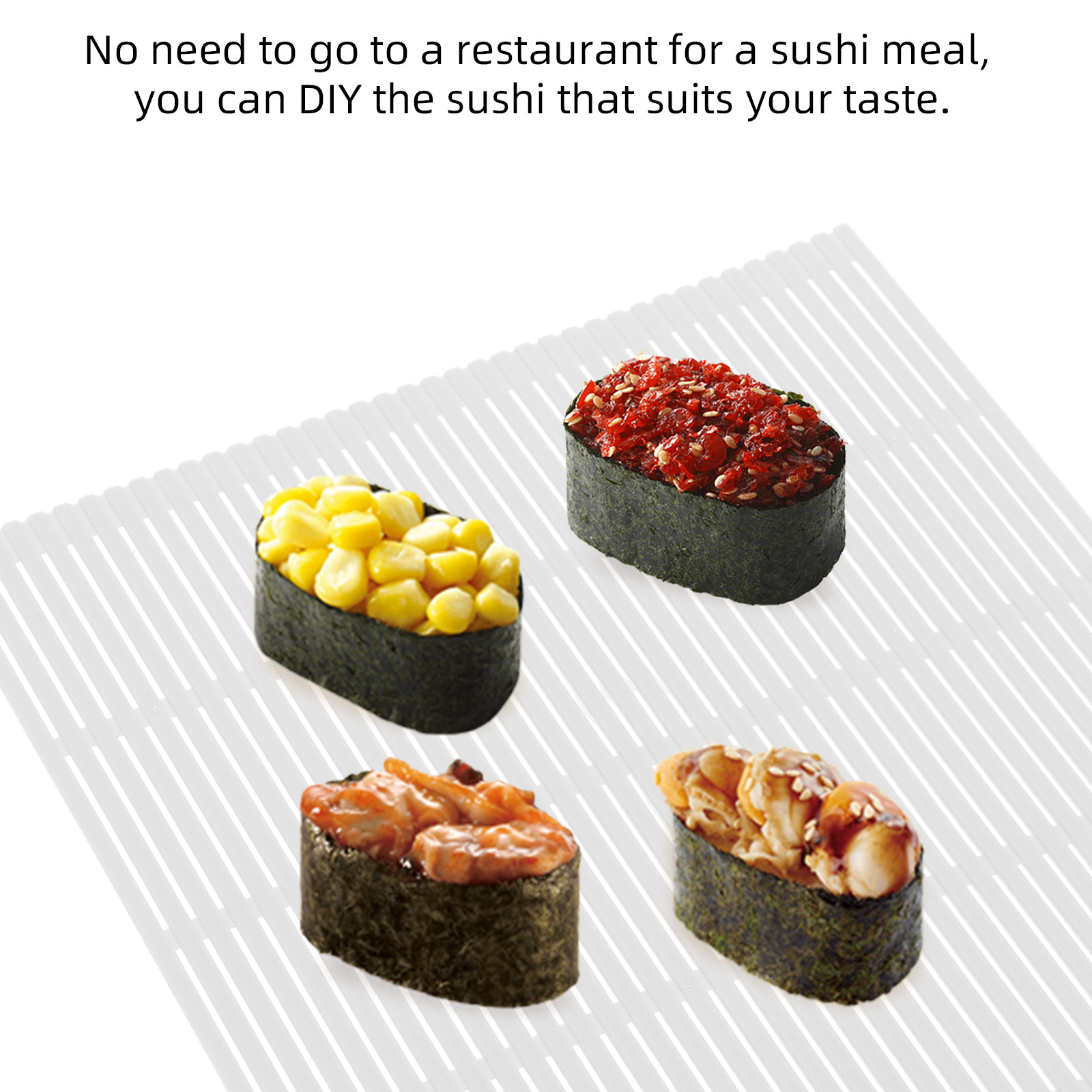 4 Pcs Tools Sushi Roller Kit R - Sushi Mat Bamboo 评论和价格
