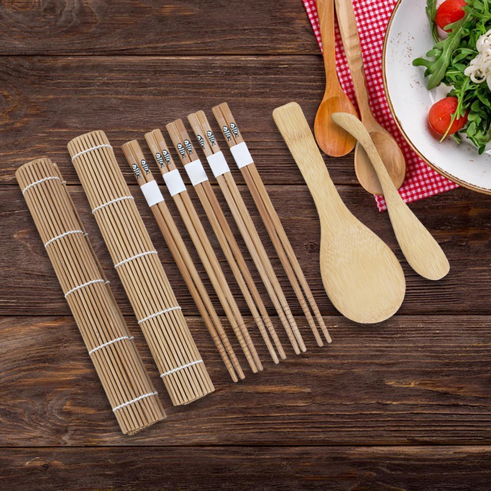 9 Pieces Sushi Making Set Bamb - Sushi Mat Bamboo 评论和价格