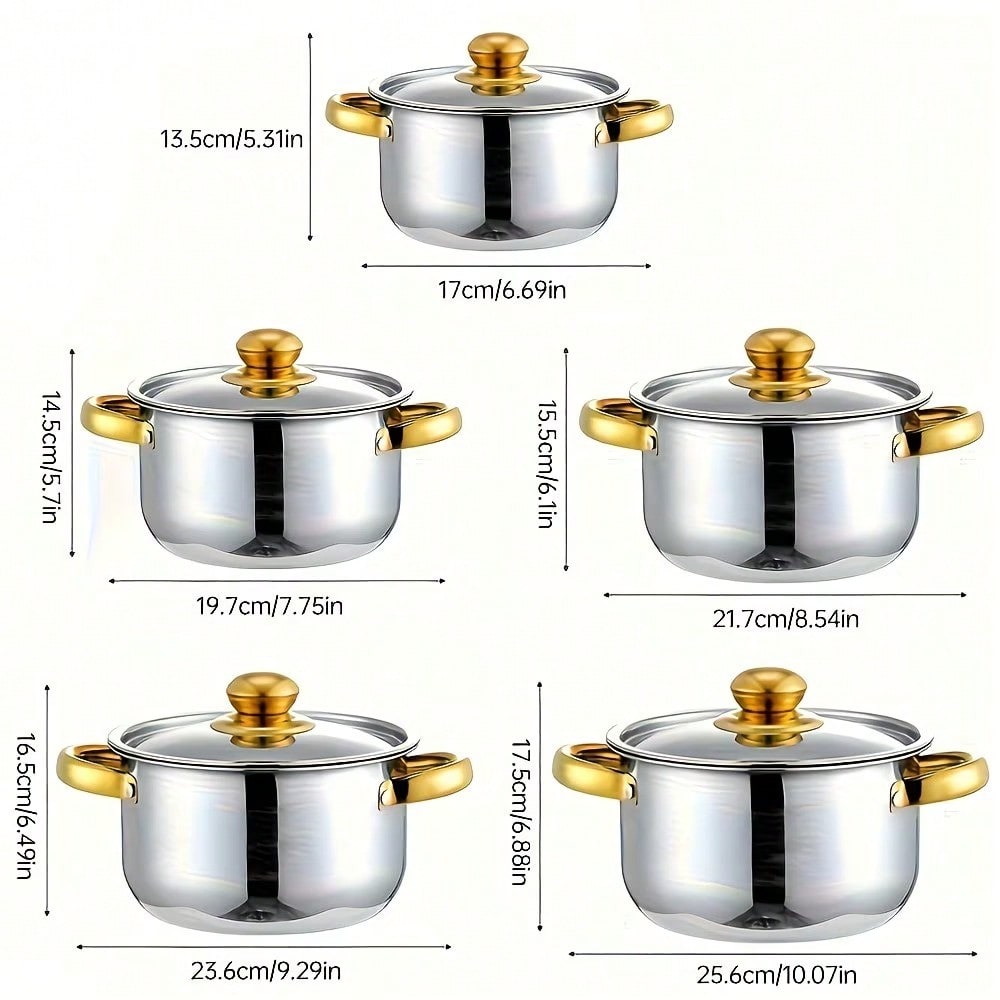 Stainless Steel Pot Set Modern - Home Cooking Restaurant 评论和价格