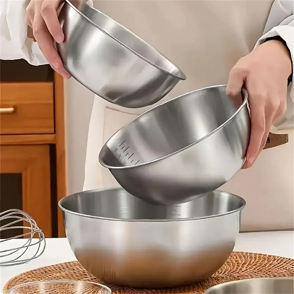 1-3 Stainless Steel Bowl Set w - Home Cooking Food 评论和价格