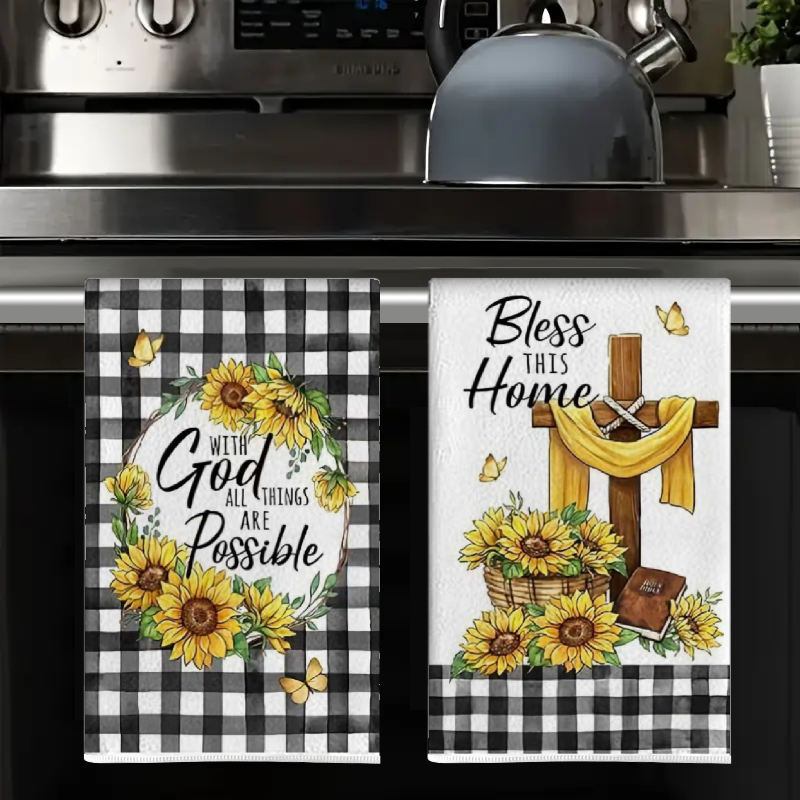2Pcs, Black and White Checkere - Home Cooking Is The Best 评论和价格