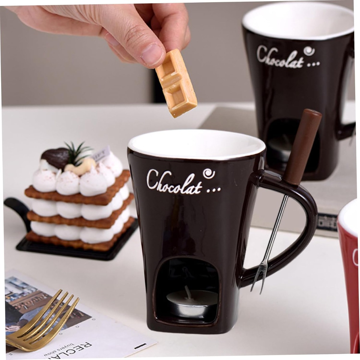 Ceramic Multifunction Chocolat - Fondue Pot Ceramic 评论和价格