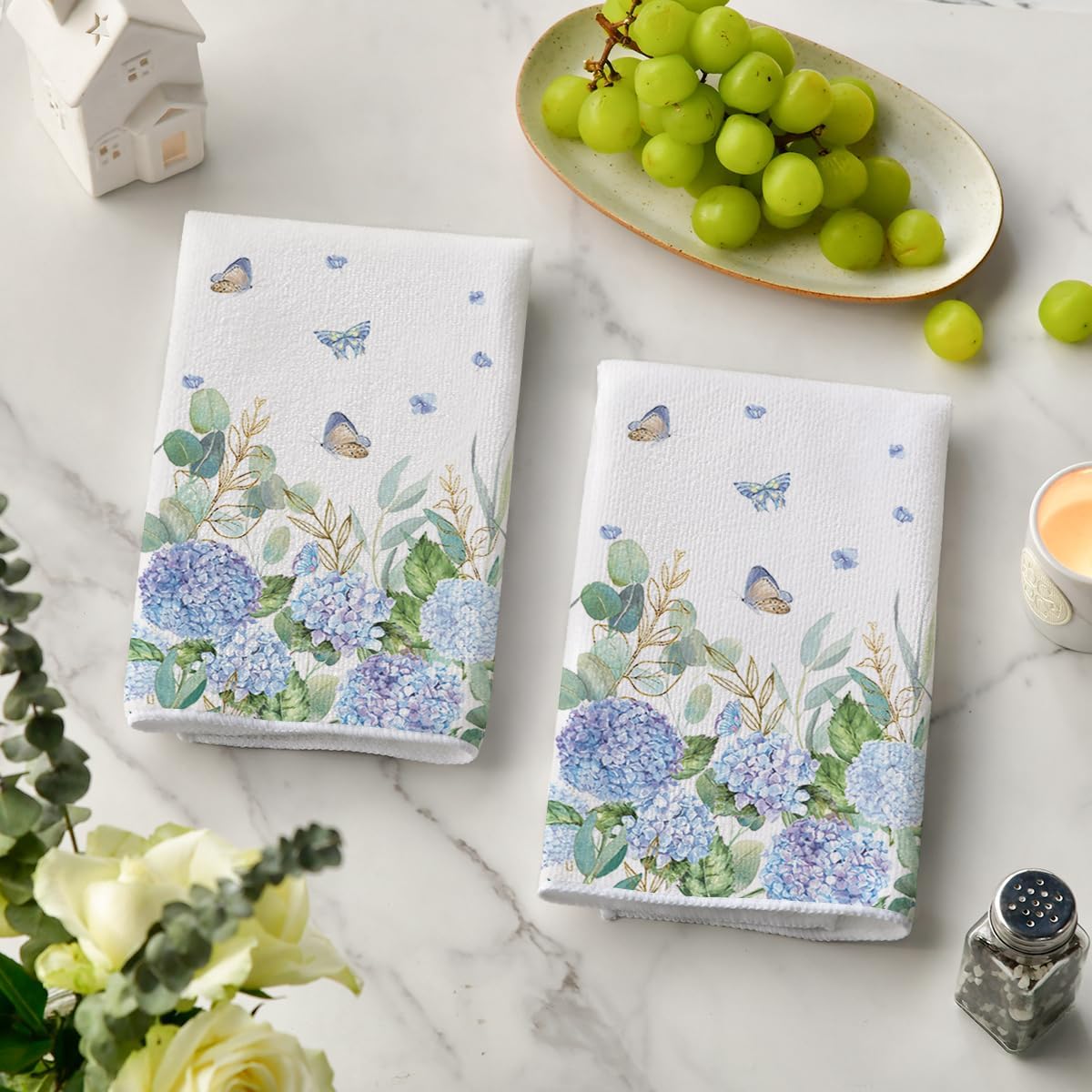 2Pcs, Butterfly Hydrangea Kitc - Home Cooking Is The Best 评论和价格