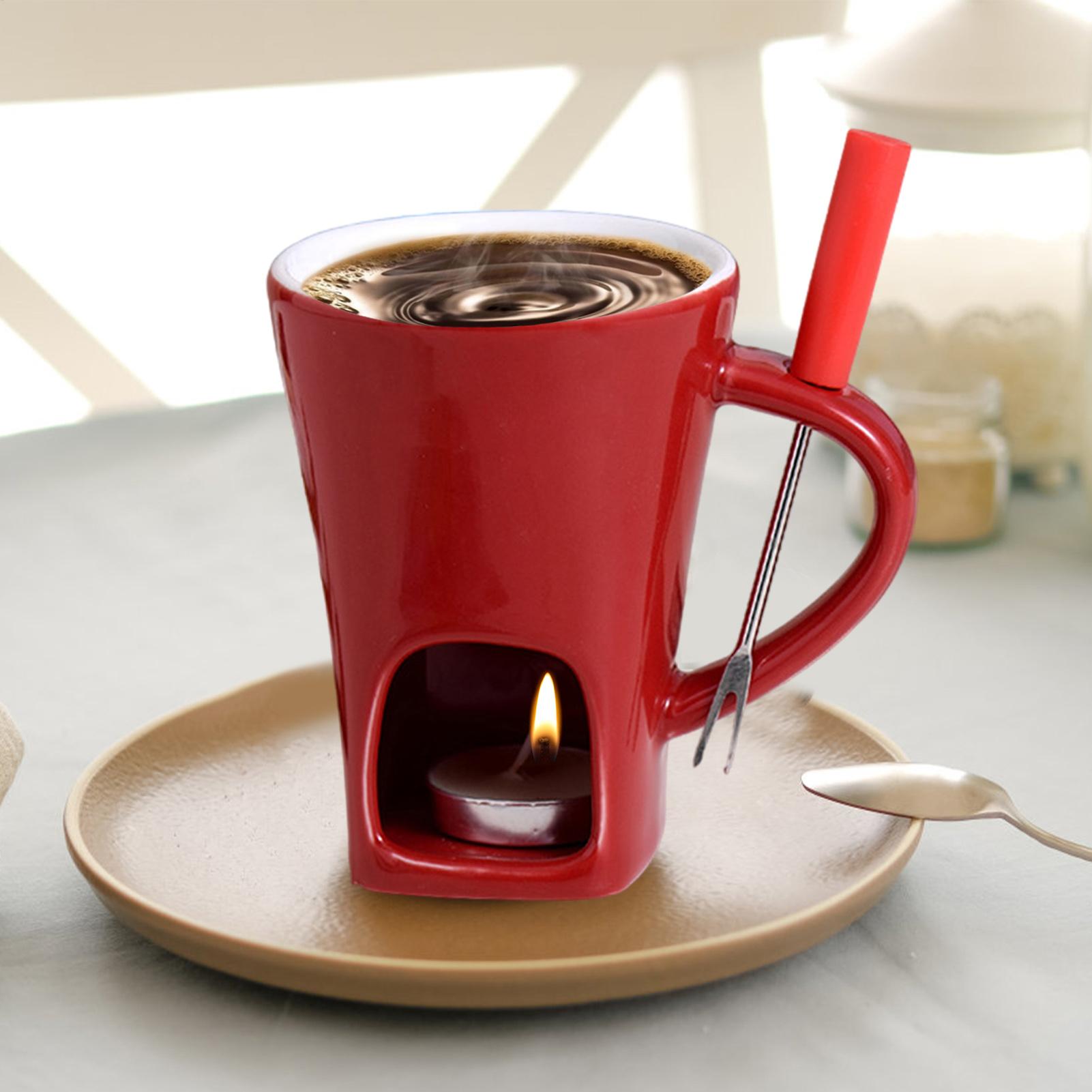 Mini Chocolate Fondue Mug Set  - Fondue Pot Ceramic 评论和价格