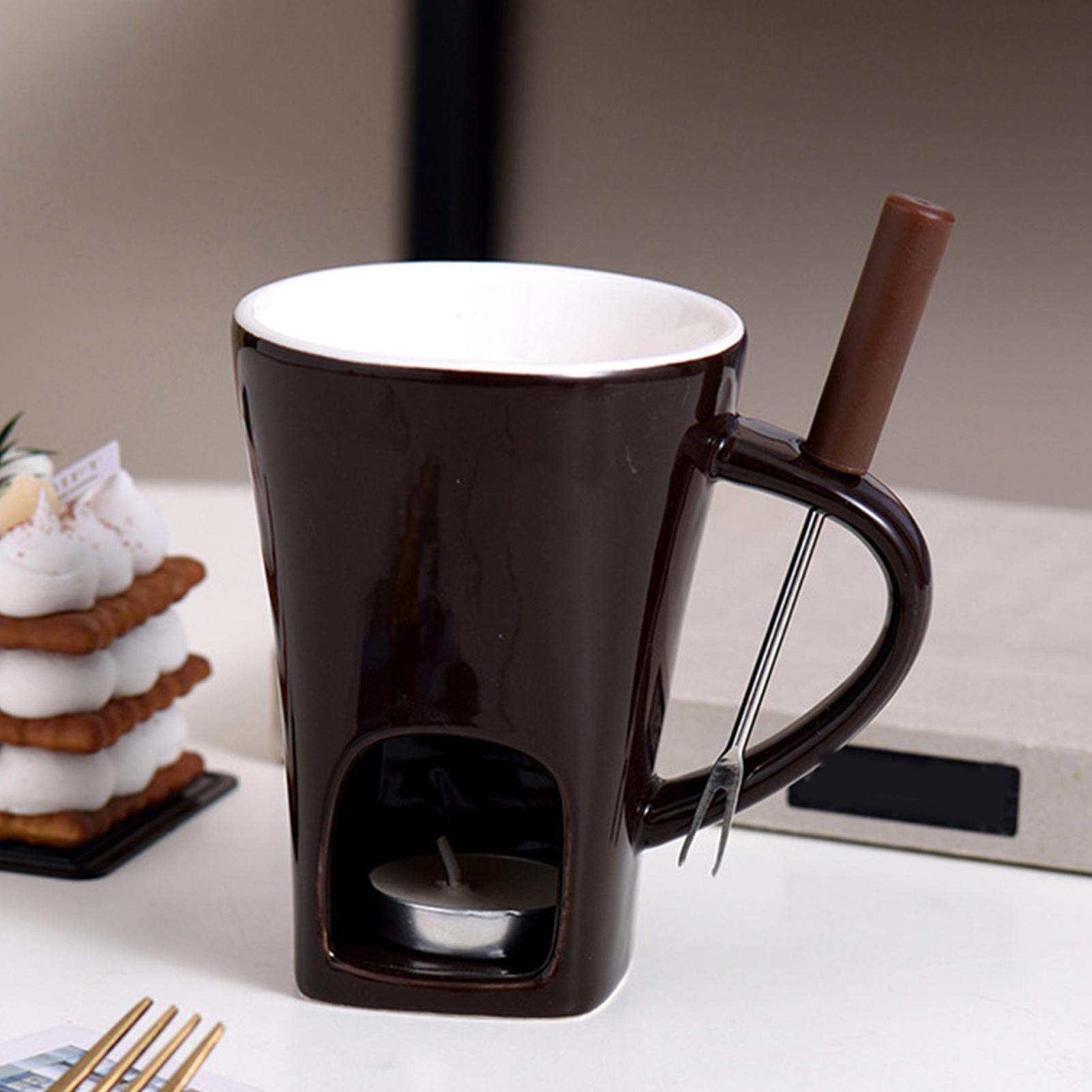 Mini Chocolate Fondue Mug Set  - Fondue Pot Ceramic 评论和价格