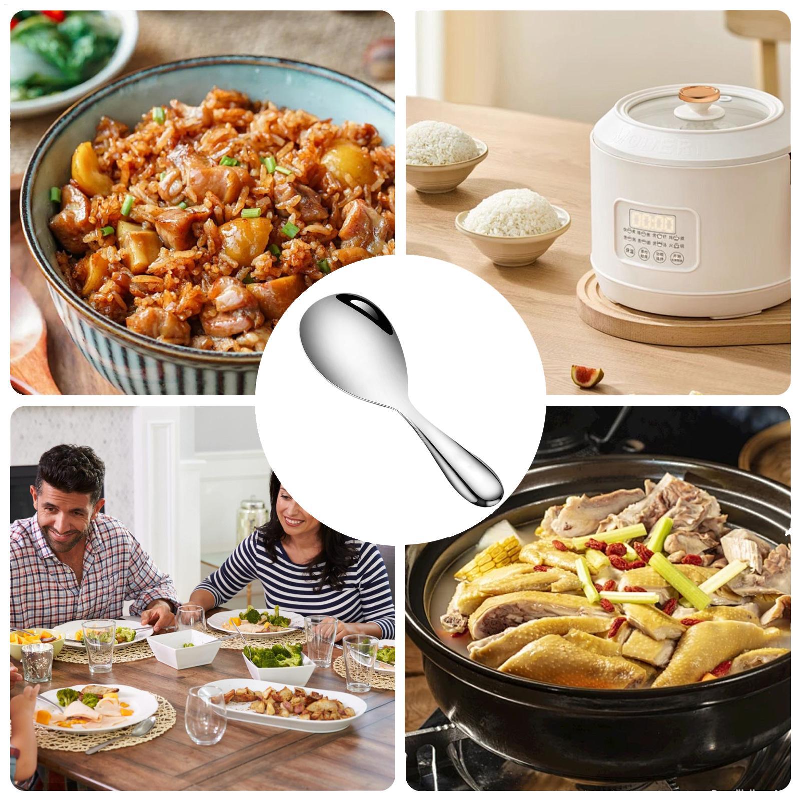 Stainless Steel Rice Spoon Pad - Home Cooking Meals 评论和价格