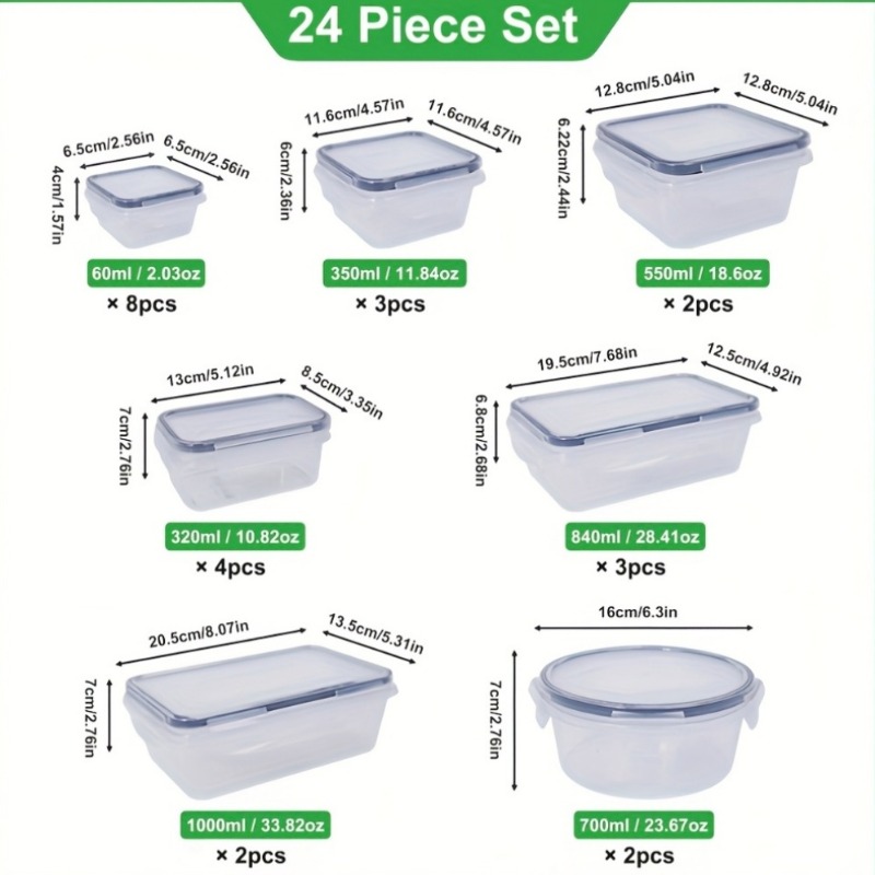 48PCS BPA-Free Food Storage Se - Home Cooking Food 评论和价格