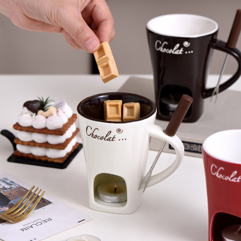 Fondue Mug Cheese Butter Melt  - Fondue Pot Ceramic 评论和价格