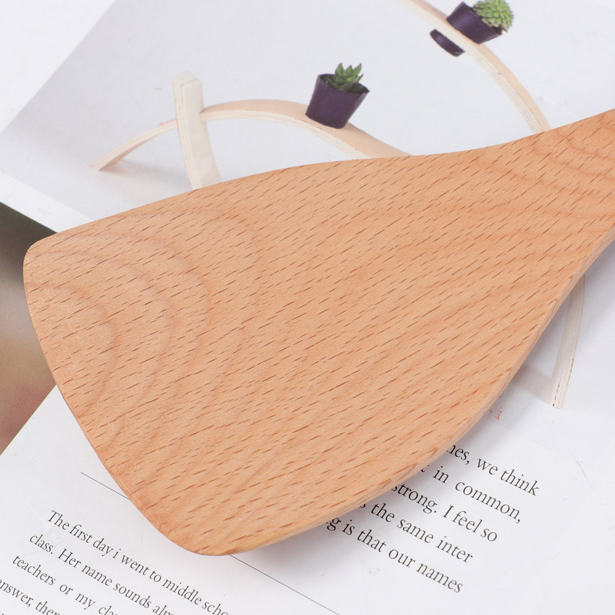 1pc Wooden Rice Shovel Natural - Home Cooking Restaurant 评论和价格