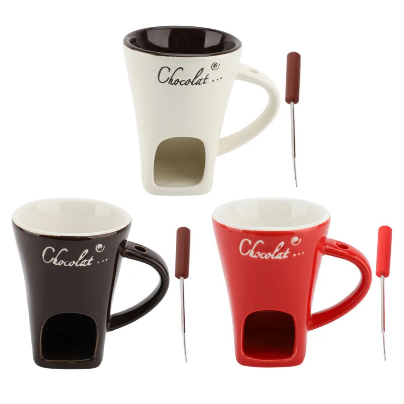 Chocolate Melting Fondue Mug C - Fondue Pot Ceramic 评论和价格