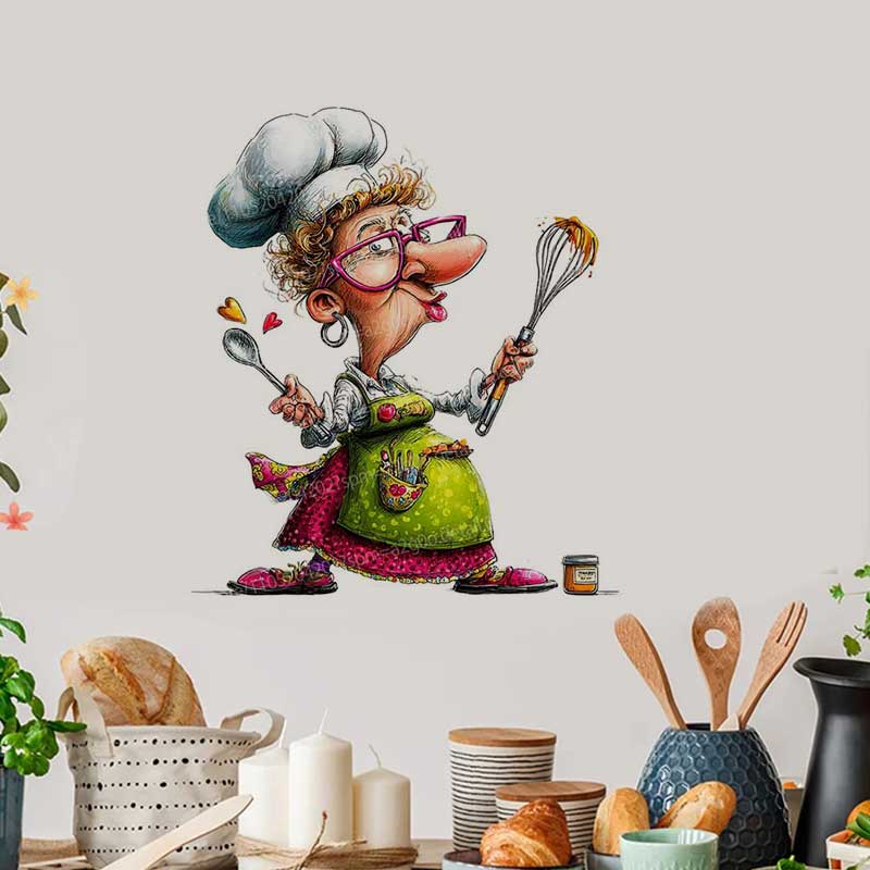 Funny Cooking Ladies Decal Sti - Home Cooking Meals 评论和价格