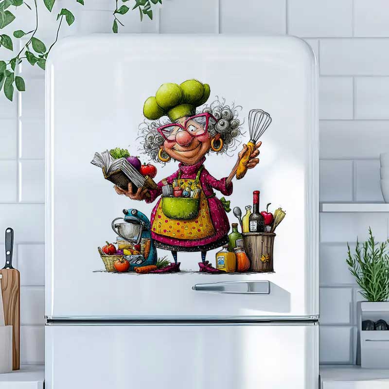 Funny Cooking Ladies Decal Sti - Home Cooking Meals 评论和价格