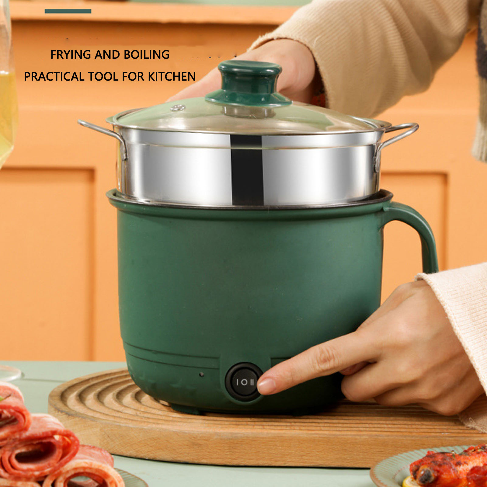 Electric Cooking Pot 1.5L 600W - Home Cooking Electric 评论和价格