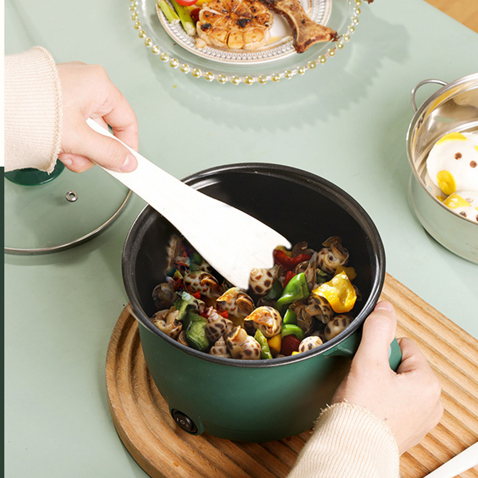 Electric Cooking Pot 1.5L 600W - Home Cooking Electric 评论和价格